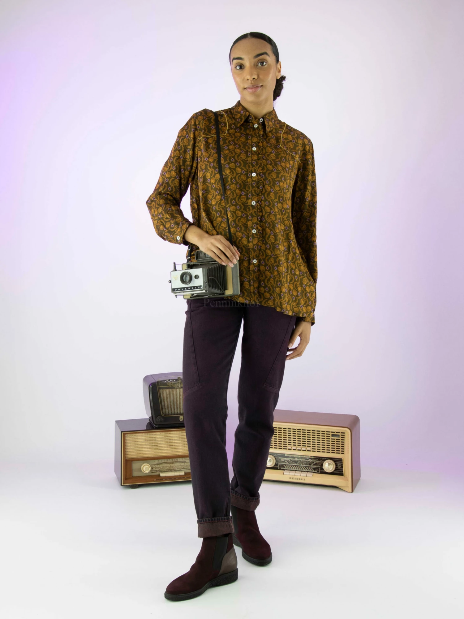 High POSE 702798 Jeans Rood 8 High POSE 702798 Jeans Rood - Afbeelding 6