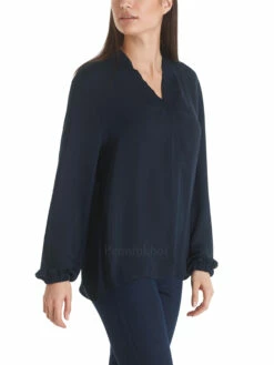 Marc Cain +E 51.03 W10 Blouse Blauw -PENNINKHOF MODE Winkel 110000627 5