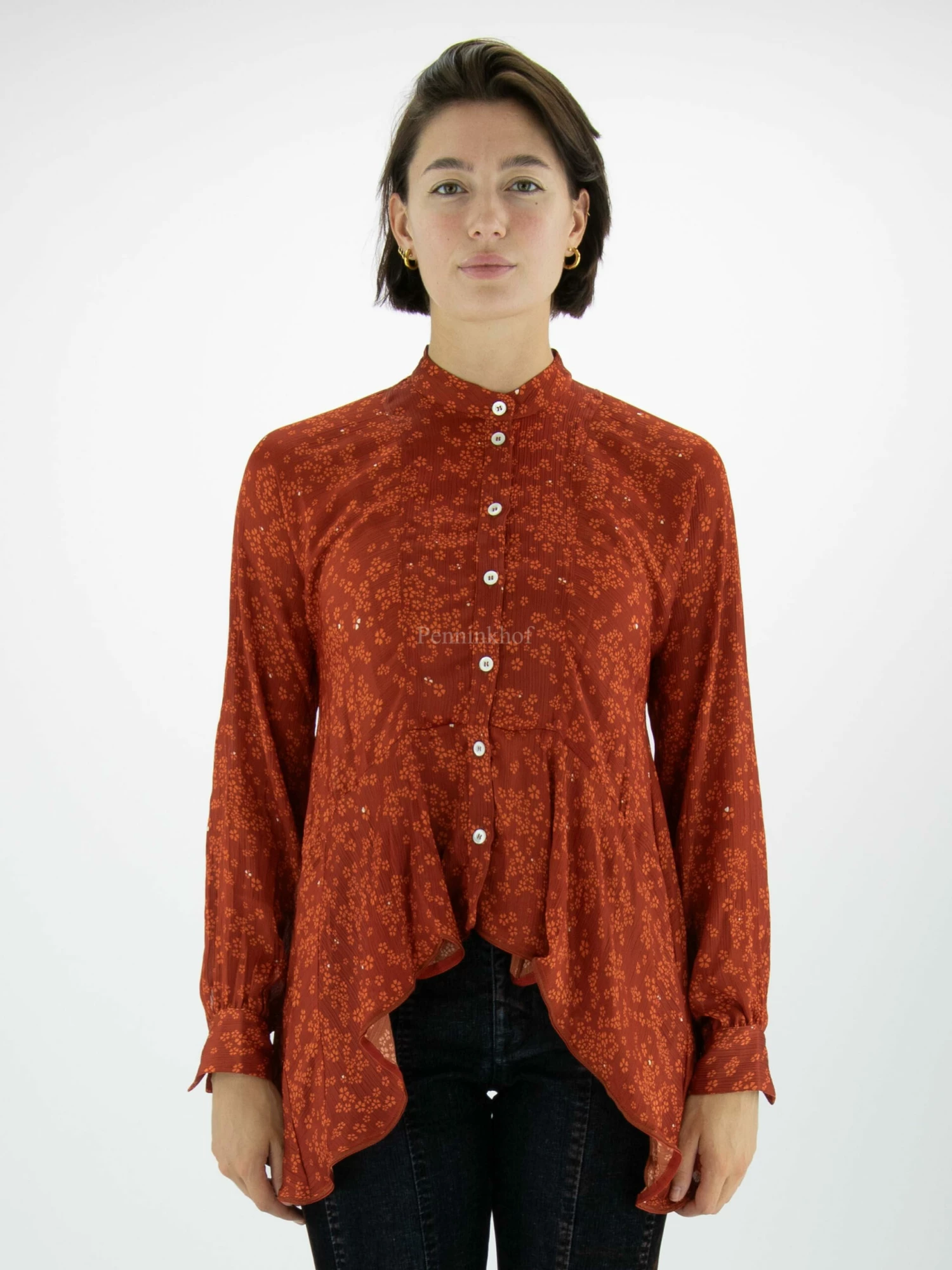 High DEARLY S50251 Blouse Rood 3 High DEARLY S50251 Blouse Rood - Afbeelding 2