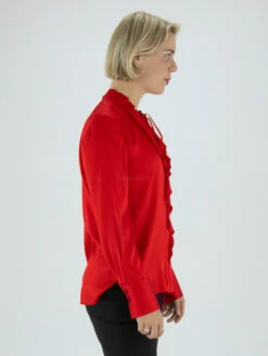 Marc Cain VC 51.41 W72 Blouse Rood -PENNINKHOF MODE Winkel 110000726 5