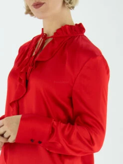 Marc Cain VC 51.41 W72 Blouse Rood -PENNINKHOF MODE Winkel 110000726 6