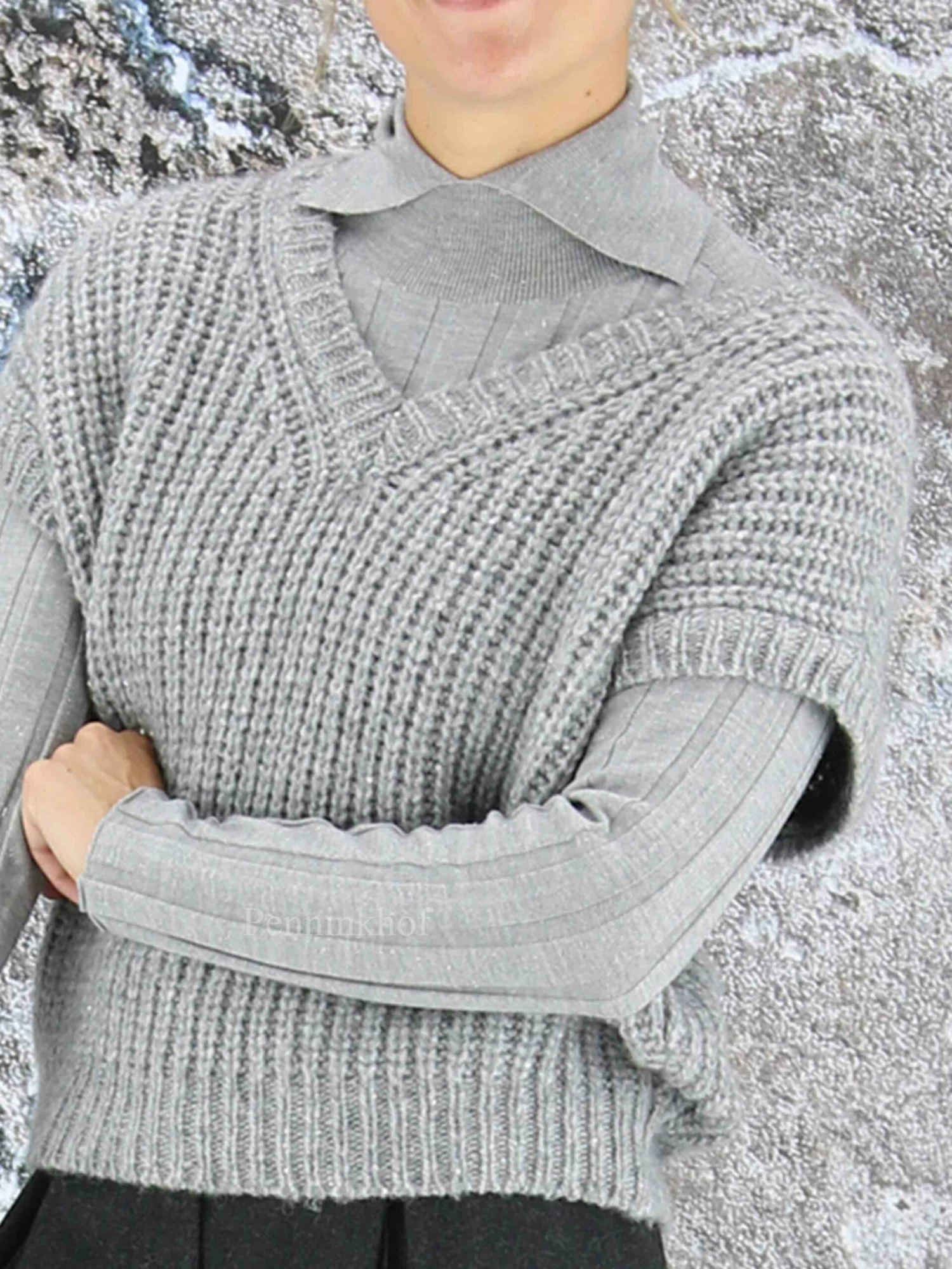 Peserico S99742F03-09153 Tops Grijs 11 Peserico S99742F03-09153 Tops Grijs - Afbeelding 9