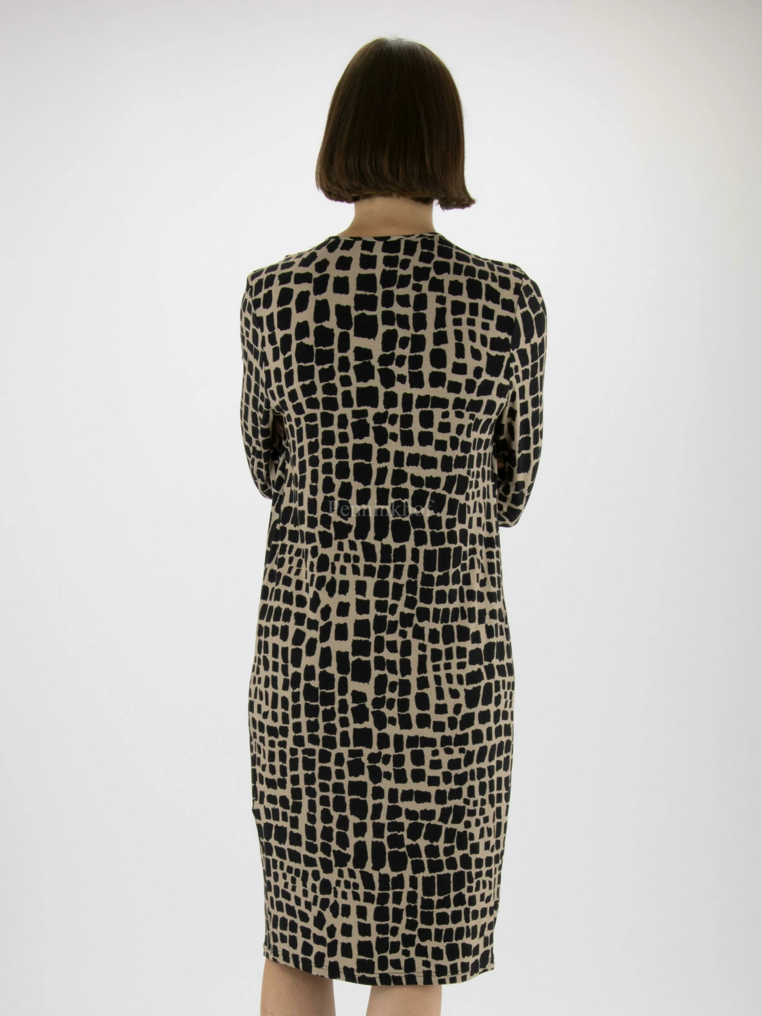 Joseph Ribkoff 233073 Jurken Taupe 6 Joseph Ribkoff 233073 Jurken Taupe - Afbeelding 4