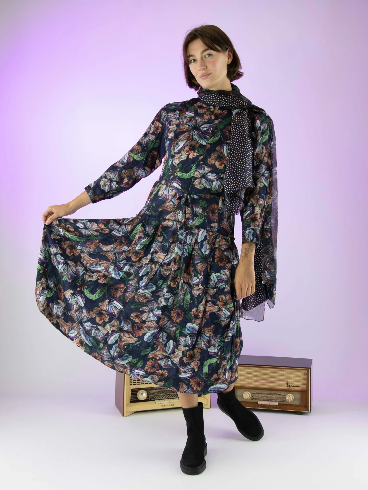 High ORNATE 790921 Shawls Blauw 5 High ORNATE 790921 Shawls Blauw - Afbeelding 3